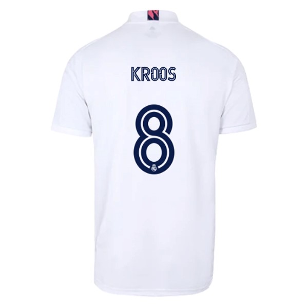 Trikot Real Madrid Heim NO.8 Kroos 2020-21 Weiß Fussballtrikots Günstig